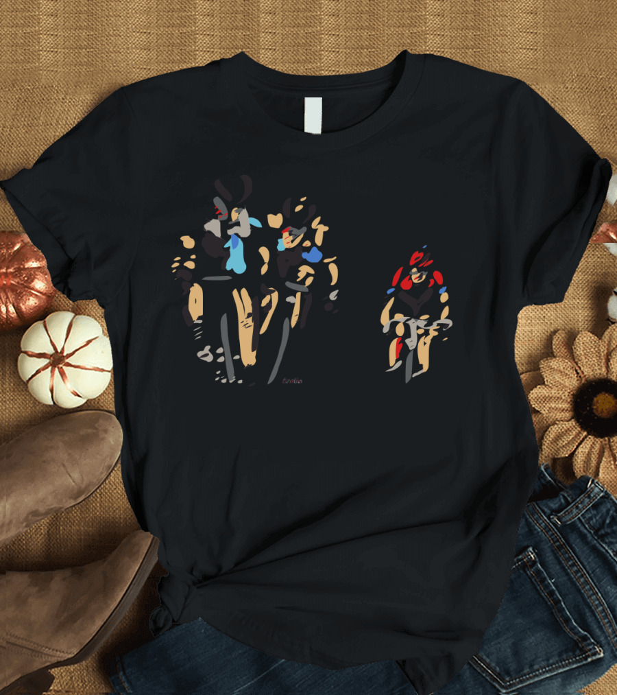 Bicycle Race Cyclists Abstract T-Shirt