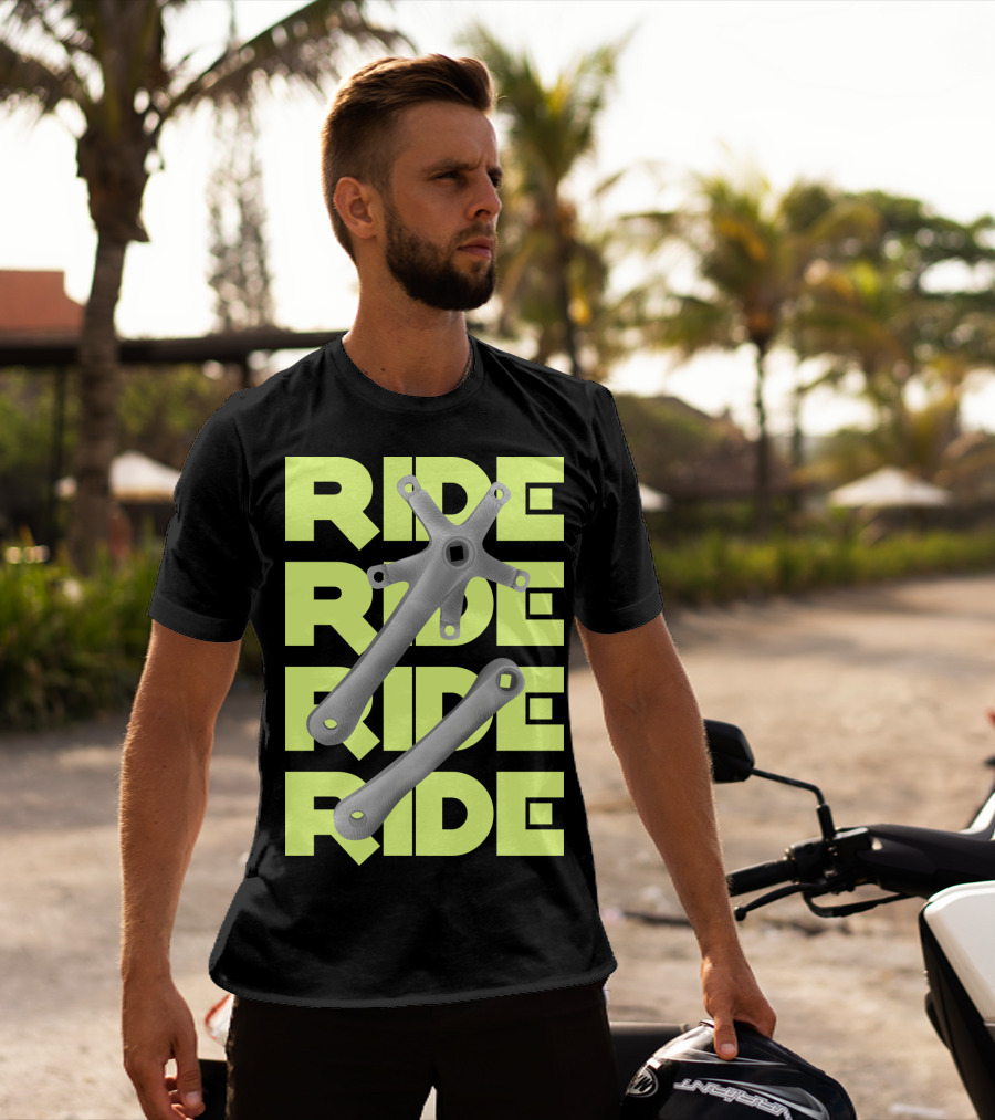 RIDE RIDE RIDE Bike Crankset T-Shirt