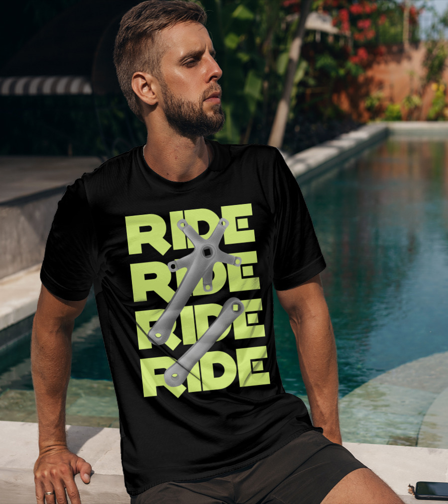 RIDE RIDE RIDE Bike Crankset T-Shirt