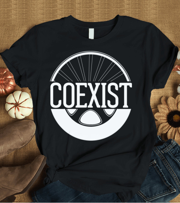T-Shirt: Coexist Bicycle Wheel Emblem T-Shirt Coexist Bicycle Wheel Emblem T-Shirt