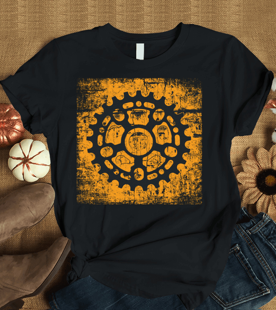 Grunge Gear Distressed Orange Sprocket T-Shirt