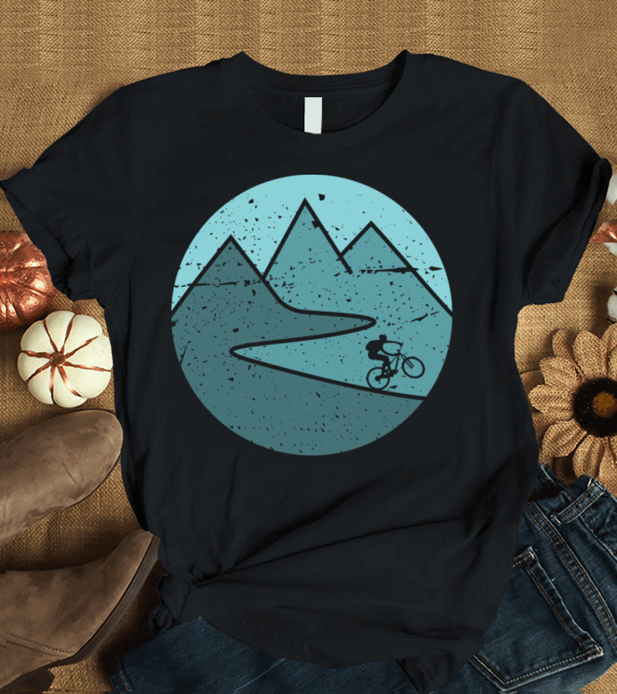 Mountain Bike Biker Cycling Adventure in Scenic Outdoor Mountains T-Shirt