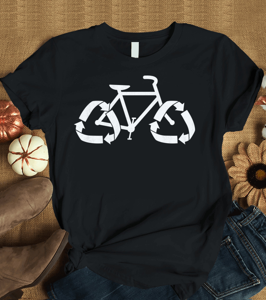 ReCycle Bicycle with Recycling Arrows Wheels T-Shirt