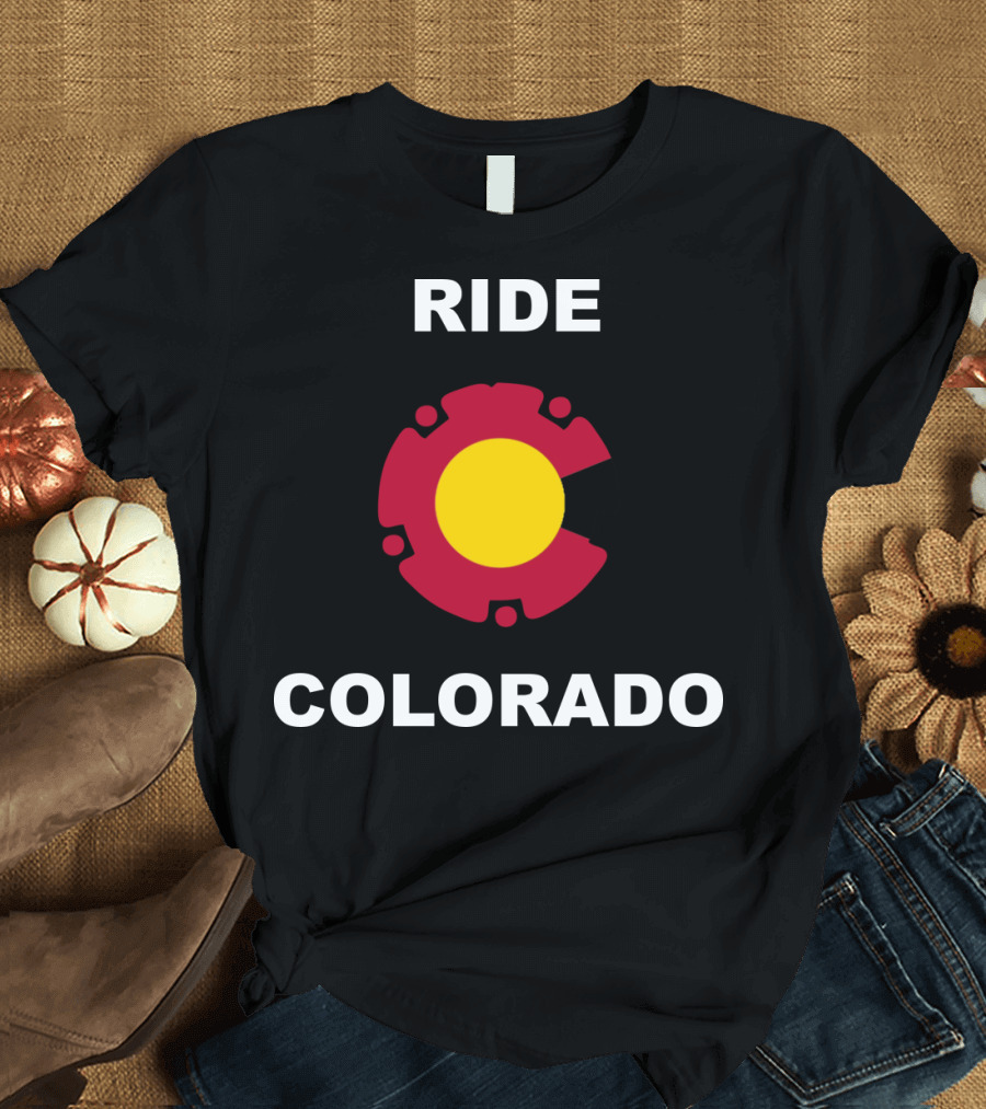 Ride Colorado Bicycle Gear Emblem T-Shirt