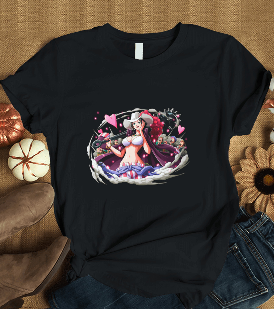 Alvida Pirates Heart Design One Piece Characters T-Shirt