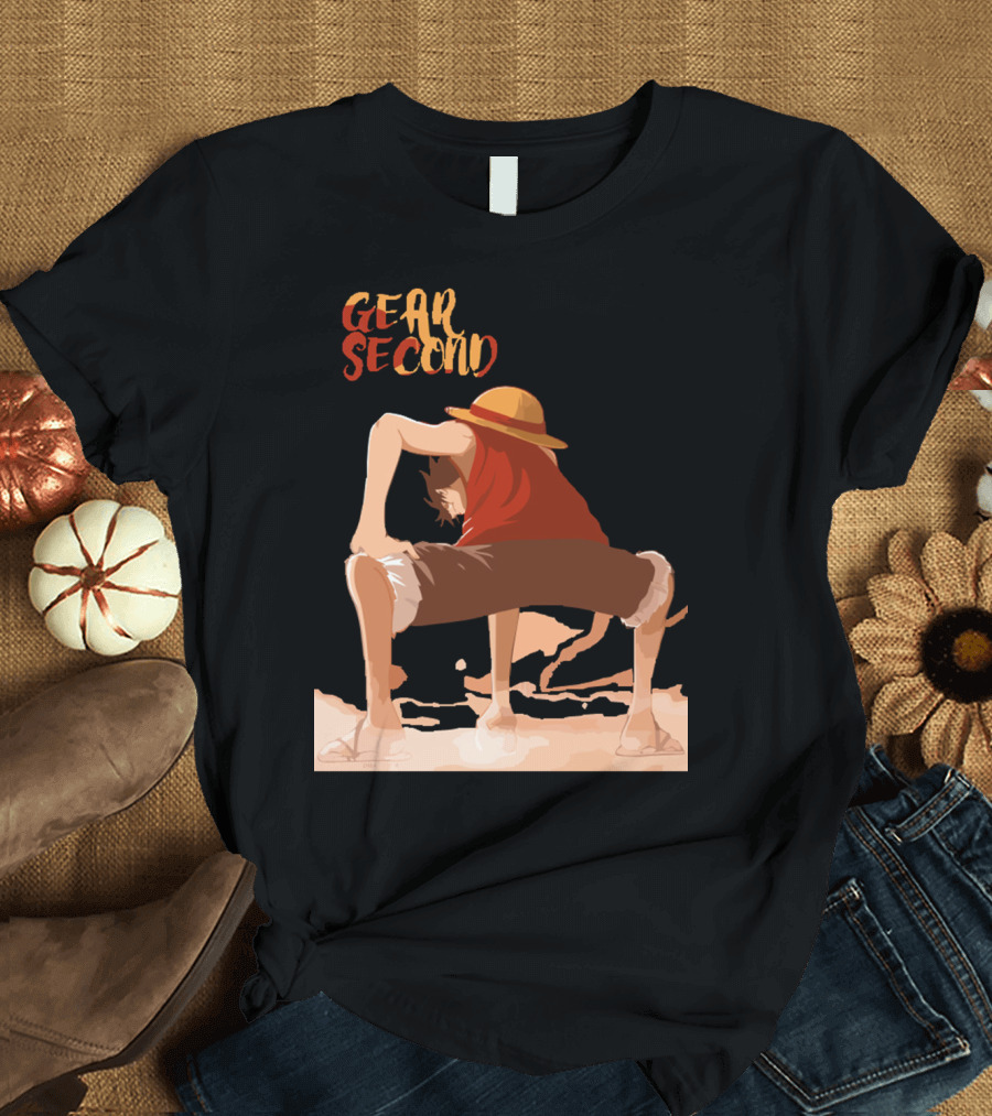 Gear Second Luffy Stance Iconic Anime Character Pose T-Shirt