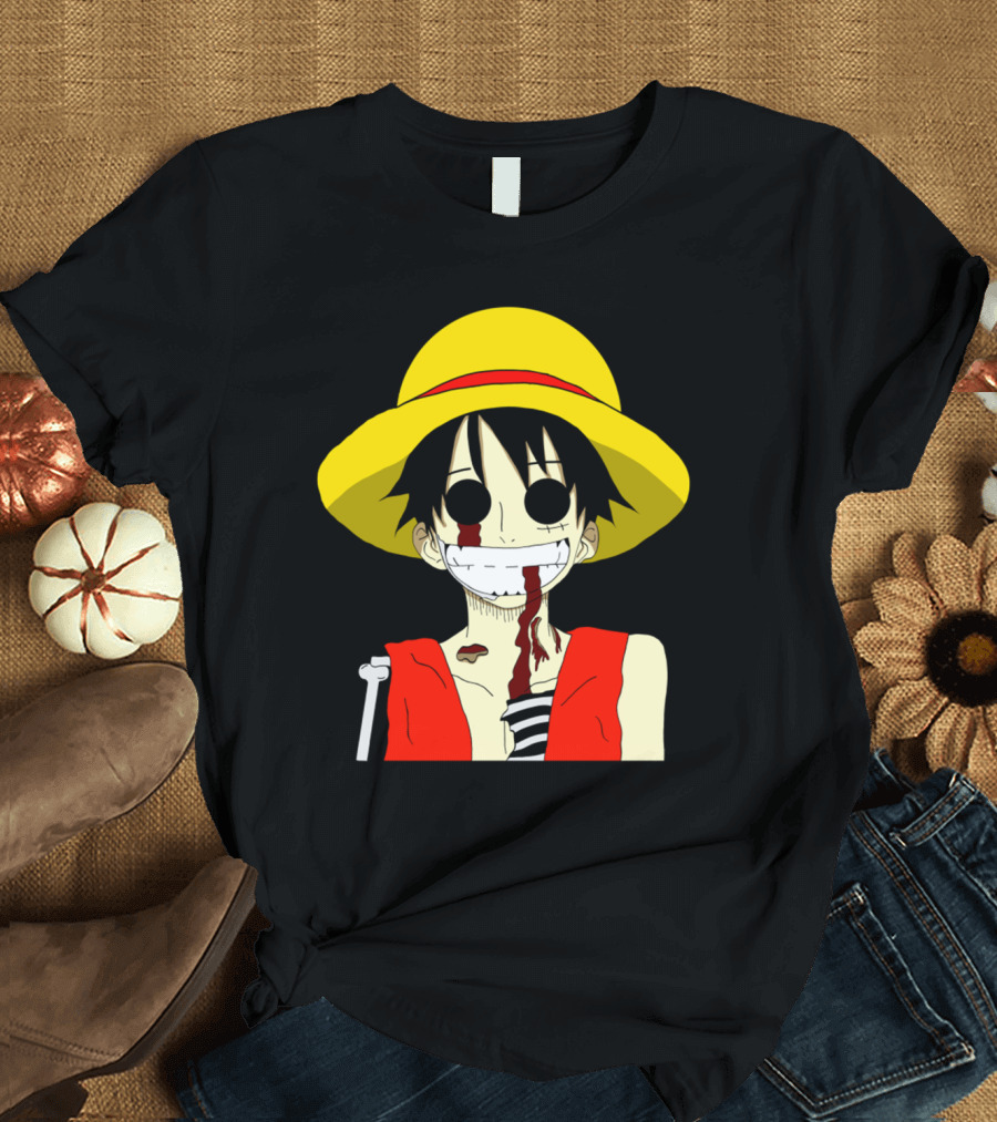 Monkey D Zombie One Piece Straw Hat Luffy T-Shirt