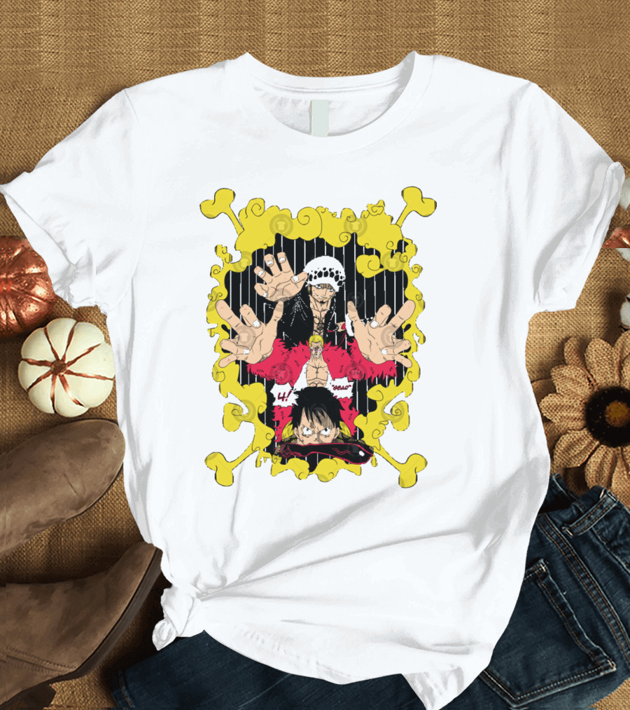 Dressrosa Saga One Piece Luffy Law Doflamingo T-Shirt