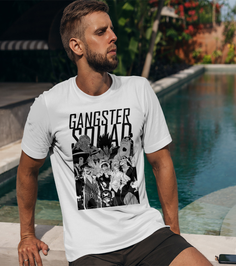 Gangster Squad One Piece Anime Characters Collaboration T-Shirt