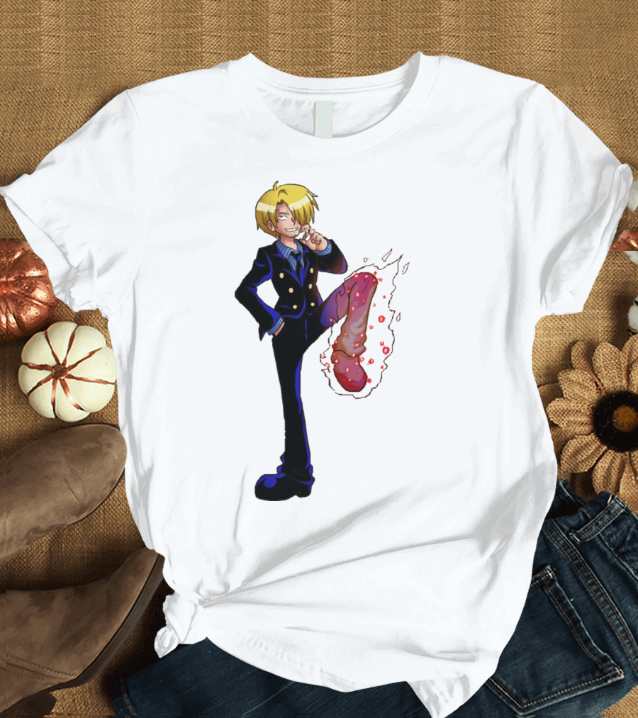 Sanji One Piece Fiery Kick Mode T-Shirt