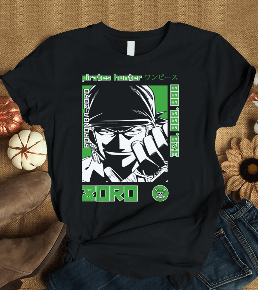 Pirates Hunter Roronoa Zoro 320000000 One Piece Zoro T-Shirt