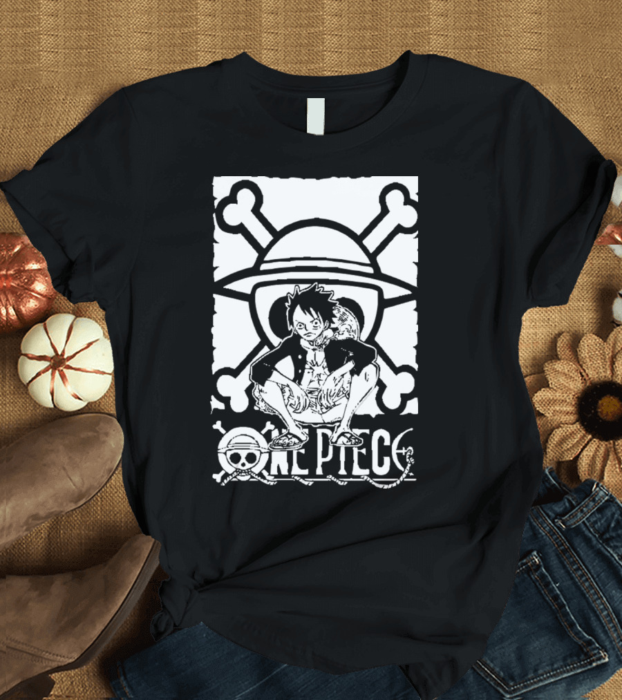 One Piece Straw Hat Luffy Crossbones T-Shirt