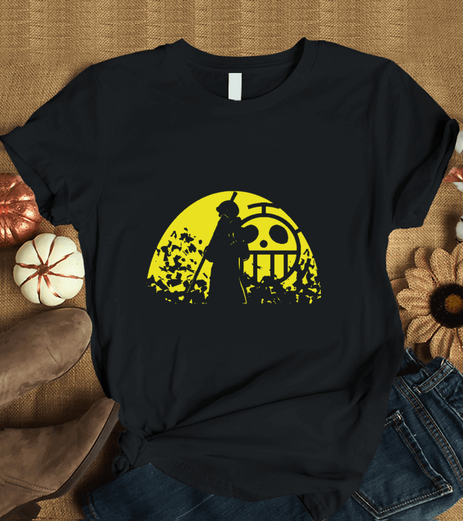 Trafalgar D Water Law One Piece Heart Pirates Jolly Roger Sunset T-Shirt