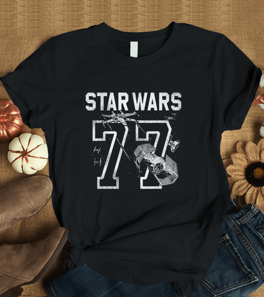 Star Wars 77 X-Wing TIE Fighter Dogfight T-Shirt