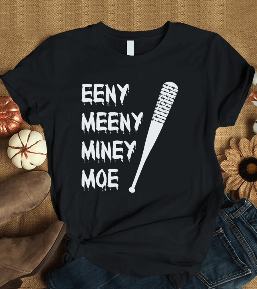 Walking Dead Negan Eeny Meeny Miney Moe Barbed Wire Bat T-Shirt
