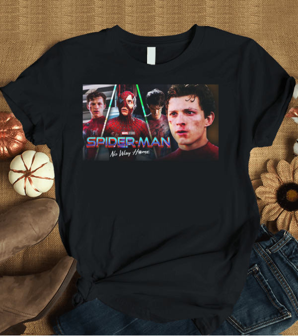 T-Shirt: Spider-Man No Way Home Multi-Generation Heroes T-Shirt Spider-Man No Way Home Multi-Generation Heroes T-Shirt