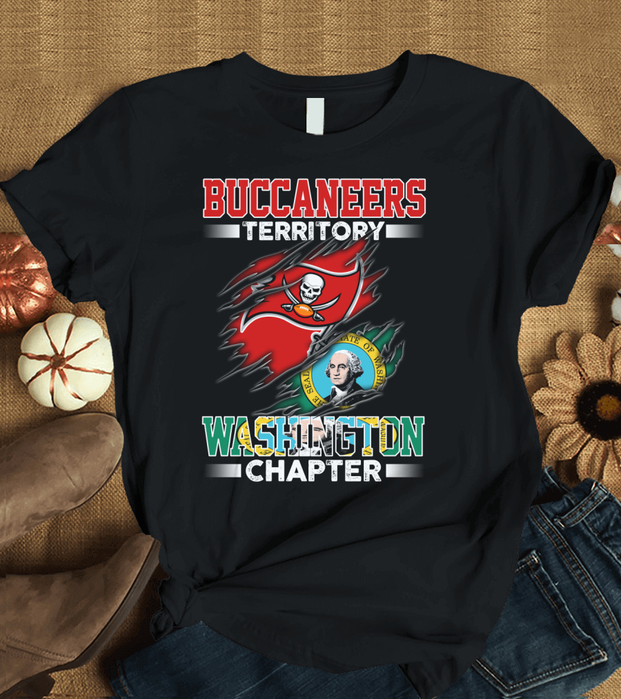 BUCCANEERS TERRITORY WASHINGTON CHAPTER THE SEAL OF THE STATE OF WASHINGTON T-Shirt