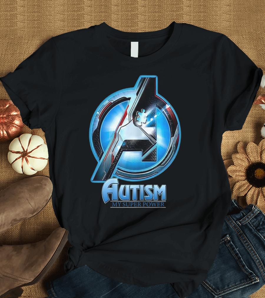 Autism My Super Power Avengers T-Shirt