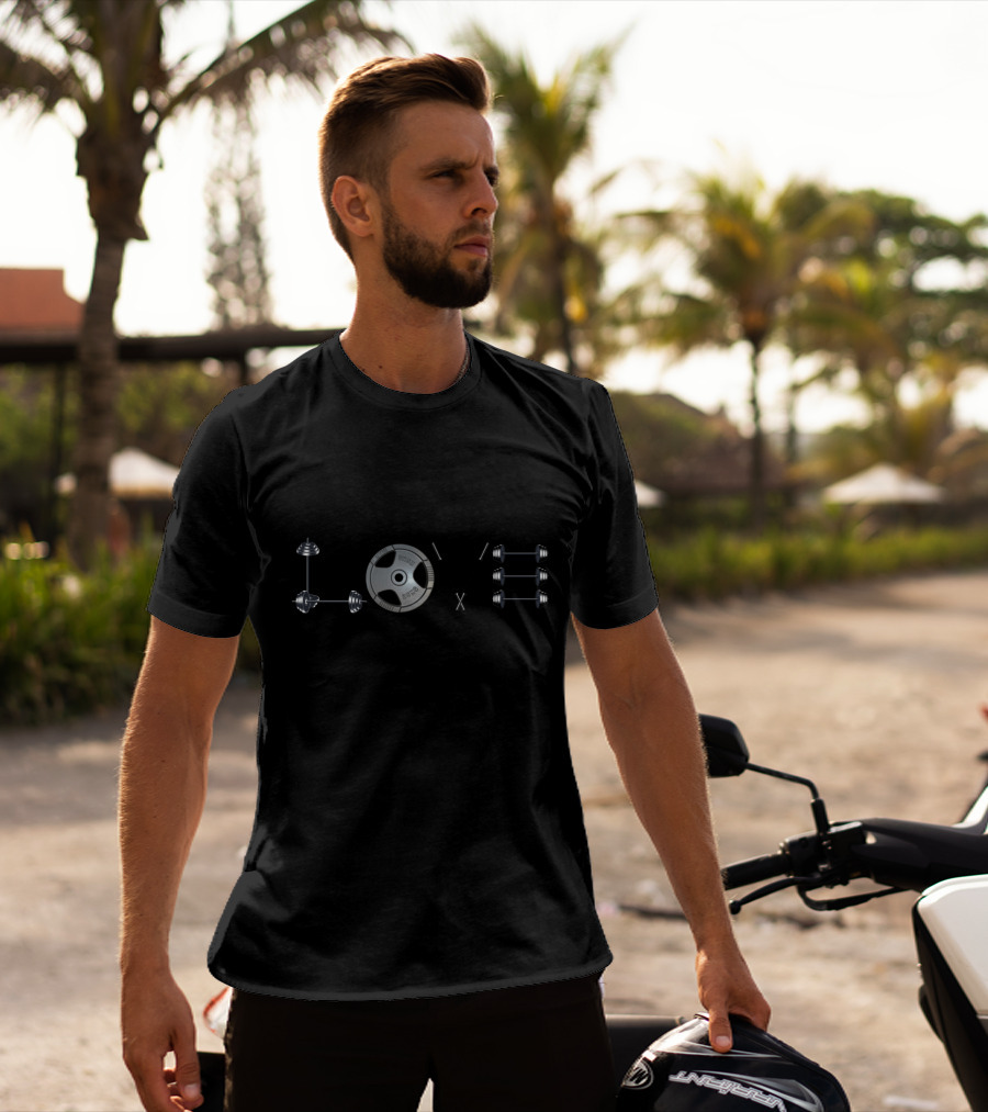 LOVE Barbell Weight Plate Dumbbell Enthusiast T-Shirt