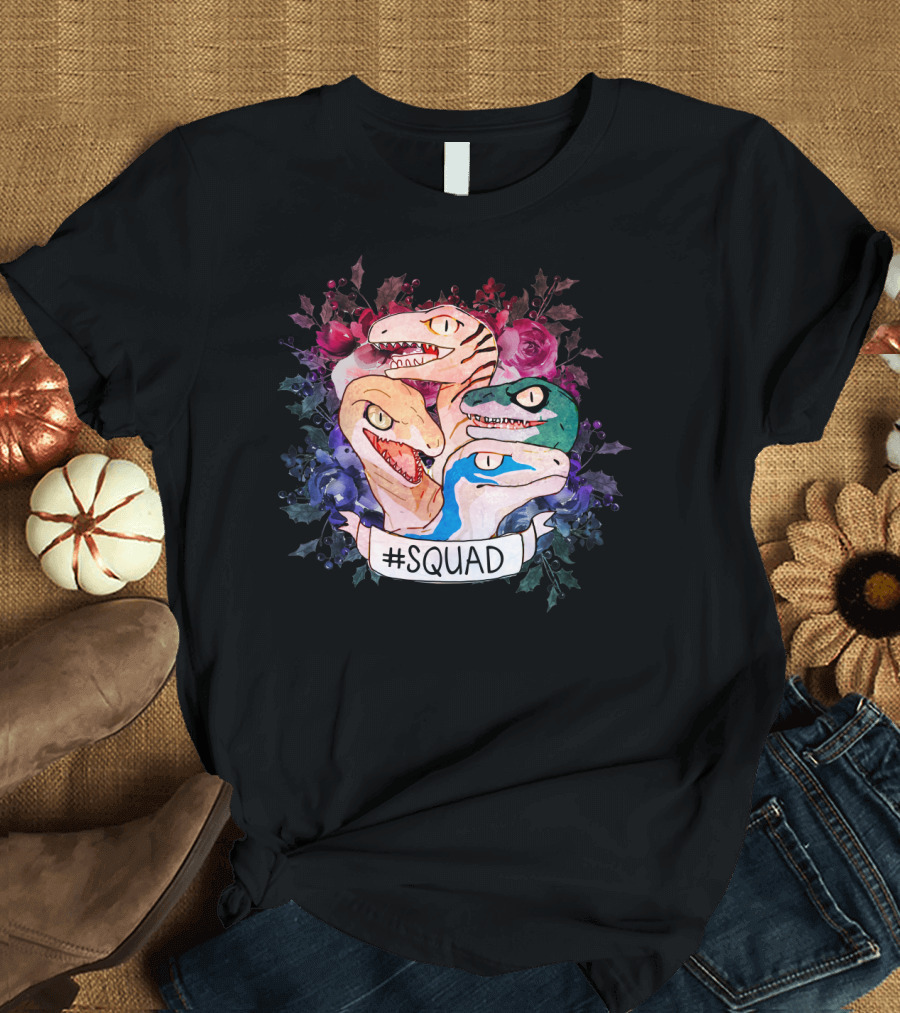 Squad Dinosaur Floral Raptors T-Shirt