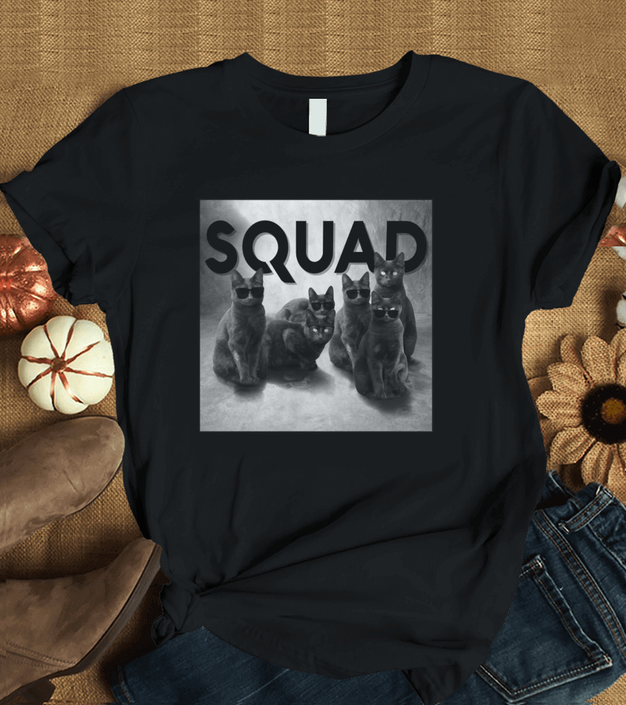 Cat Squad Sunglasses Cool Cats T-Shirt