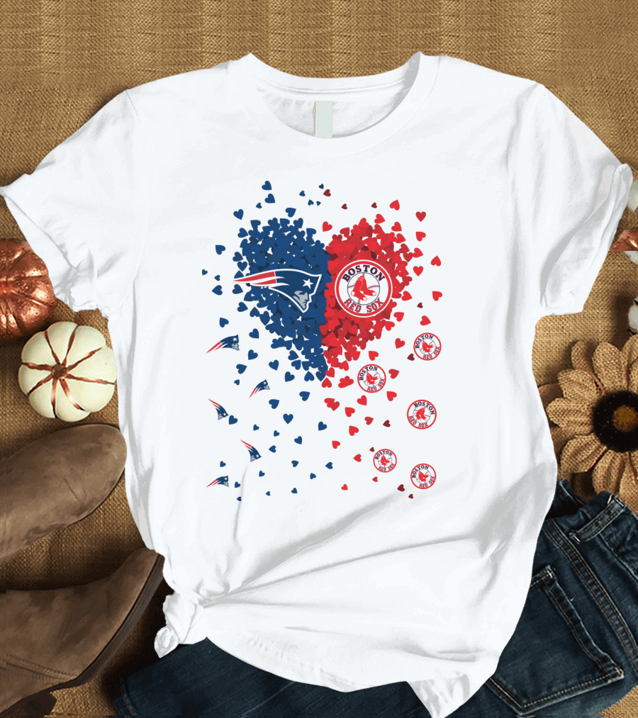 Boston Red Sox Patriot Heart T-Shirt