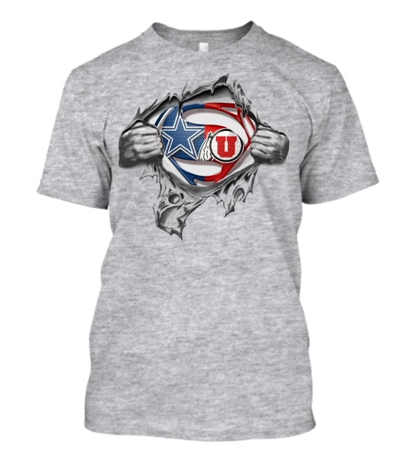 Cowboys Star Utah Utes Emblem Superman Shield T-Shirt