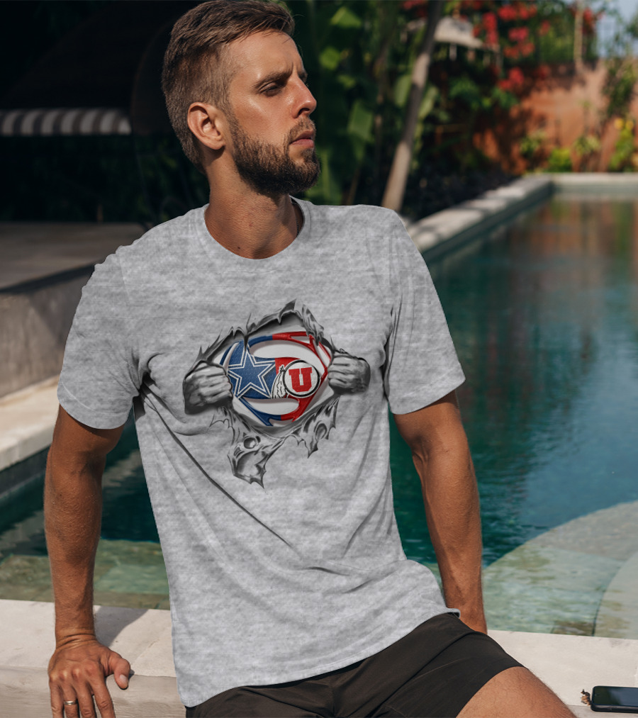Cowboys Star Utah Utes Emblem Superman Shield T-Shirt