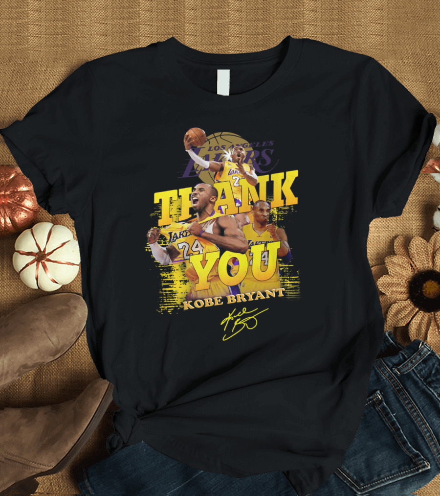 Thank You Kobe Bryant #24 Los Angeles Lakers Signature T-Shirt