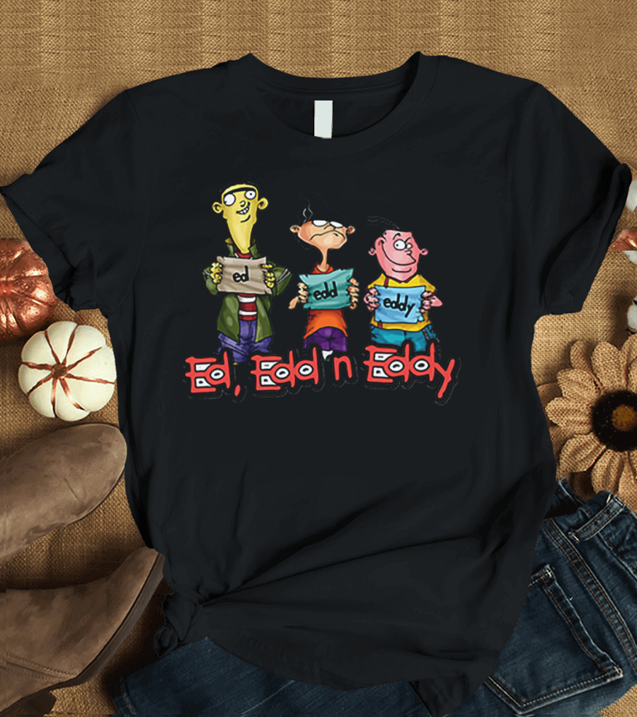 Ed Edd n Eddy Cartoon Characters with Names T-Shirt
