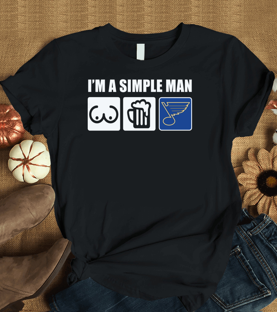 I'M A SIMPLE MAN BEER BLUE T-Shirt