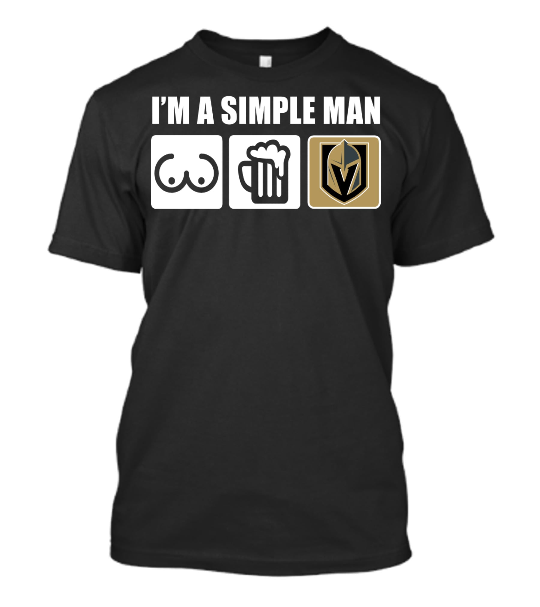 I'm A Simple Man Beer Golden Knights T-Shirt