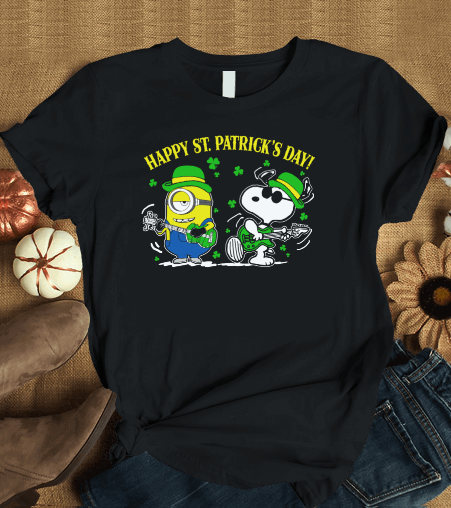 Happy St. Patrick's Day Snoopy Minion Party T-Shirt