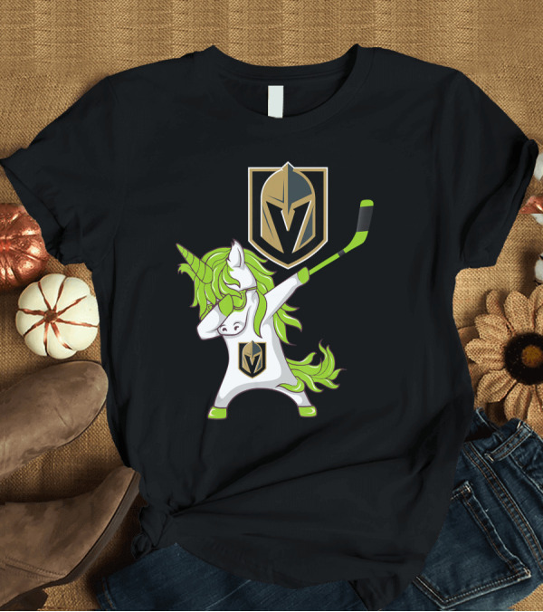 T-Shirt: St Patrick Day Dabbing Unicorn Vegas Golden Knights Hockey T-Shirt St Patrick Day Dabbing Unicorn Vegas Golden Knights Hockey T-Shirt