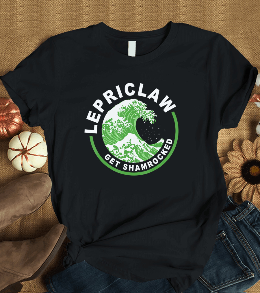 Lepriclaw Get Shamrocked Drinking Claws Wave T-Shirt
