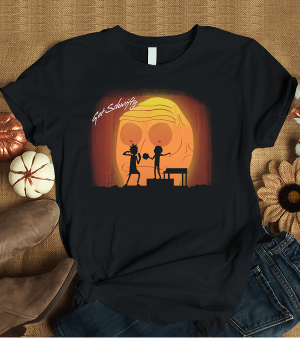 T-Shirt: Get Schwifty Rick and Morty Concert Silhouette Against Giant Head T-Shirt Get Schwifty Rick and Morty Concert Silhouette Against Giant Head T-Shirt