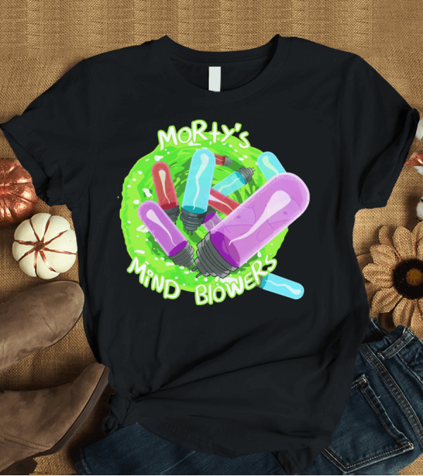 T-Shirt: Morty's Mind Blowers Colorful Vials in Green Portal T-Shirt Morty's Mind Blowers Colorful Vials in Green Portal T-Shirt