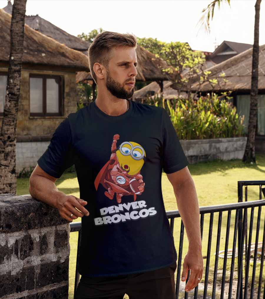 Denver Broncos Minion Superhero Football Character T-Shirt