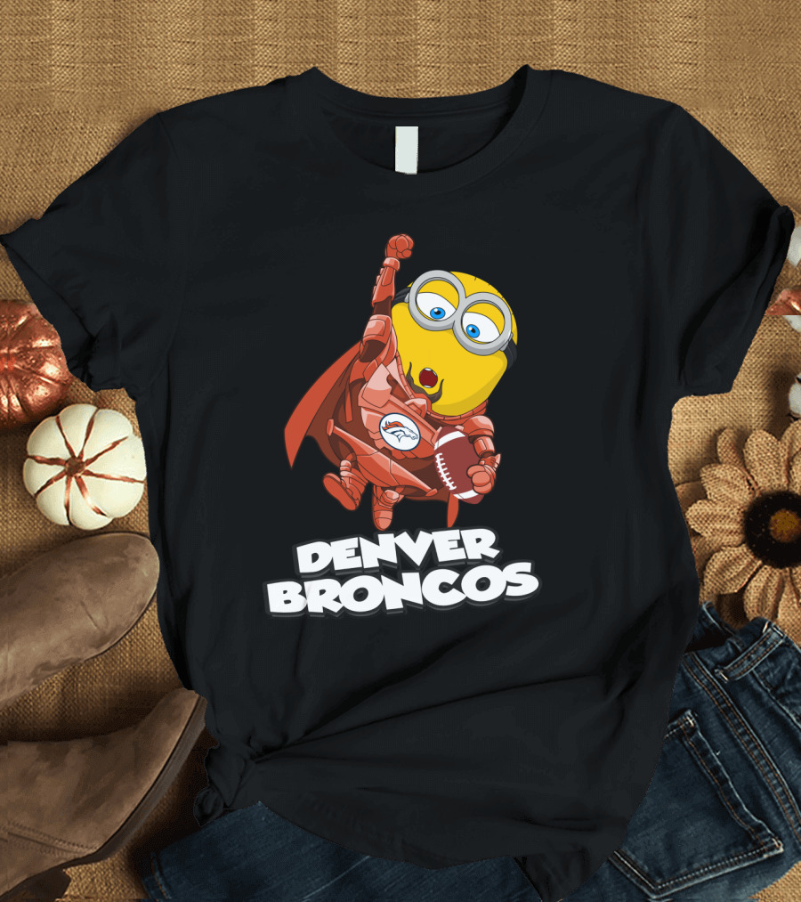 Denver Broncos Minion Superhero Football Character T-Shirt