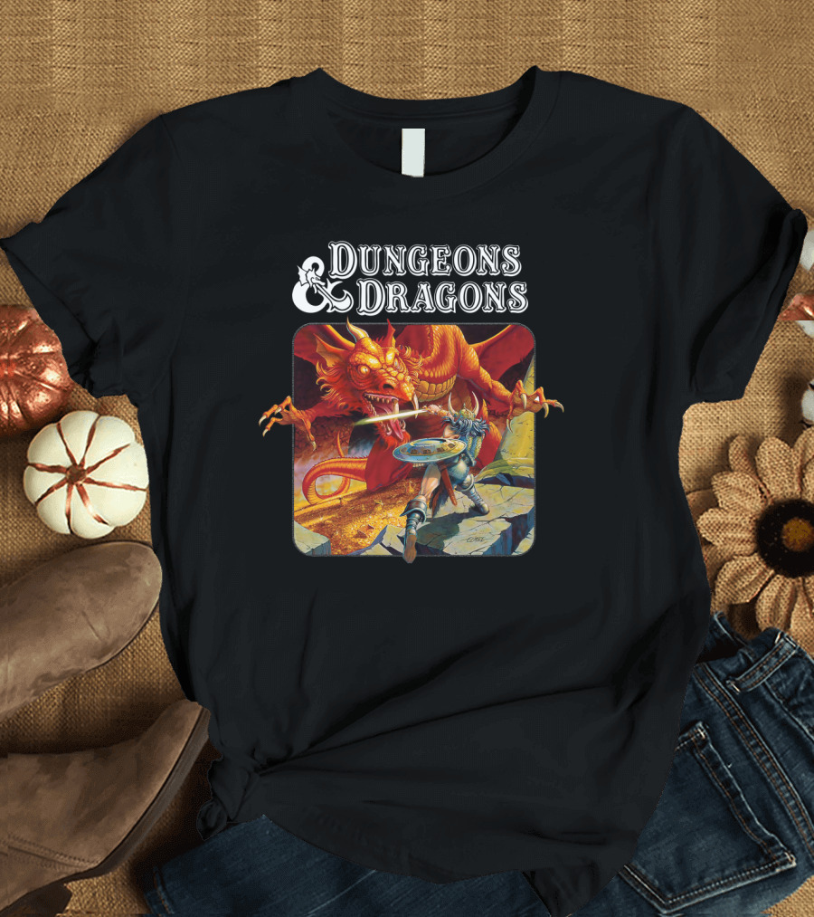 Dungeons and Dragons Red Dragon Adventure Battle T-Shirt