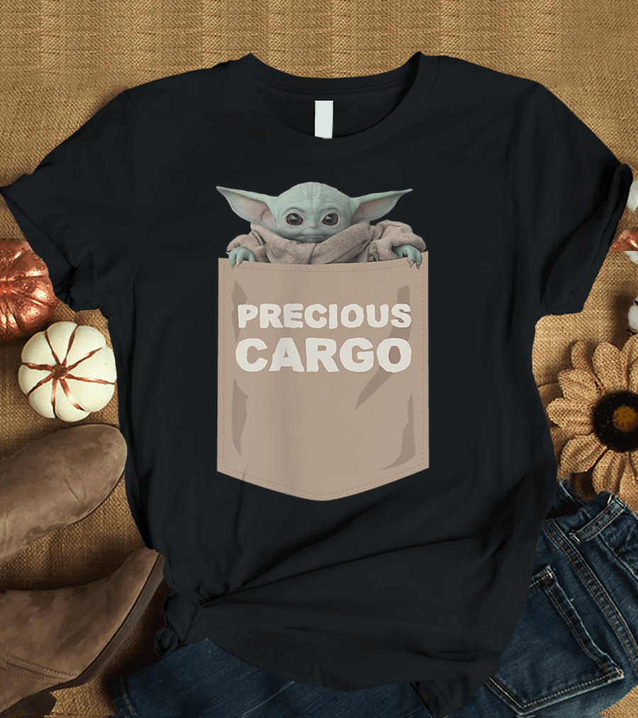 The Child Precious Cargo Pocket Yoda Mandalorian Star Wars Merchandise T-Shirt