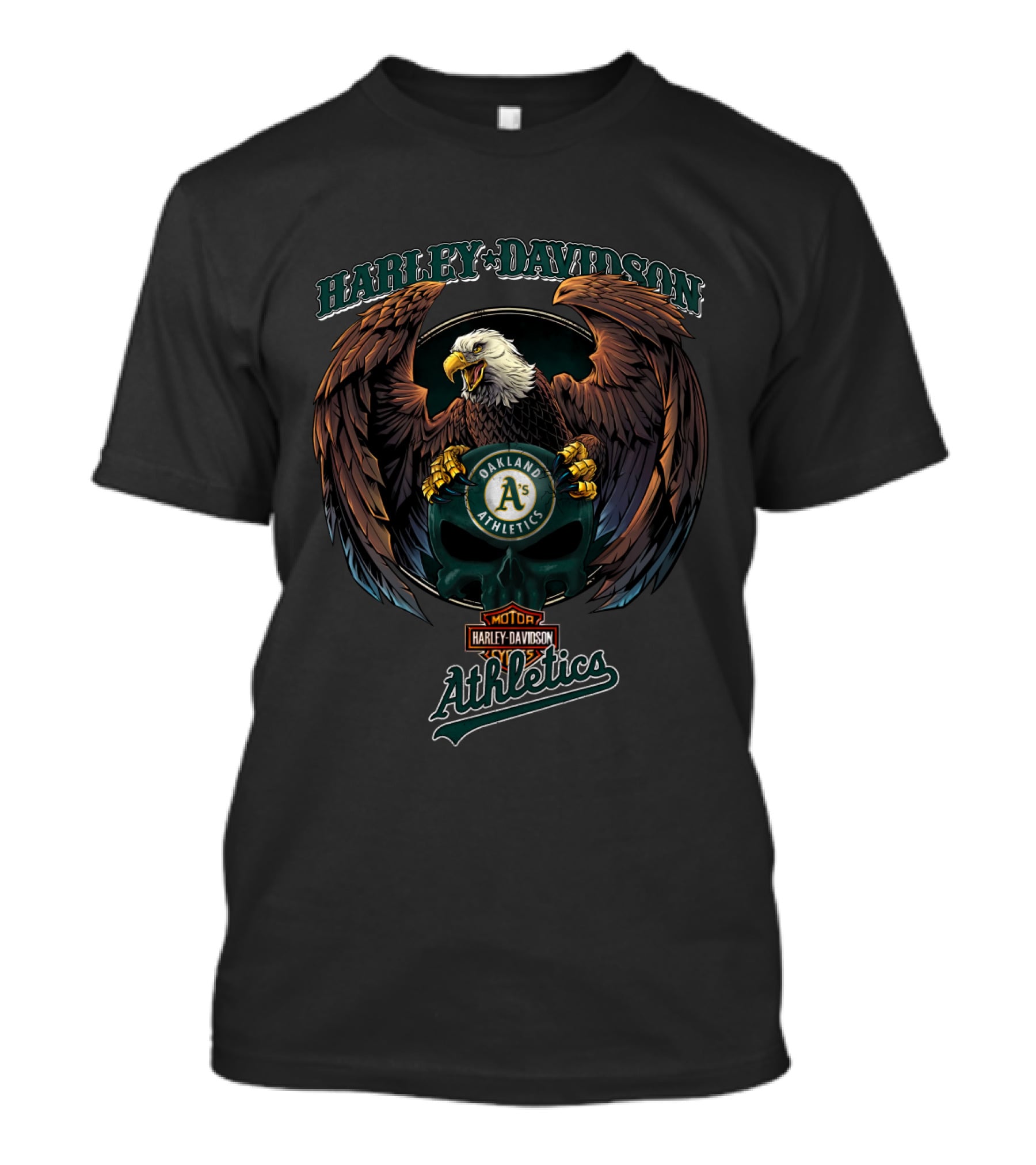Harley Davidson Oakland Athletics Eagle Motor T-Shirt