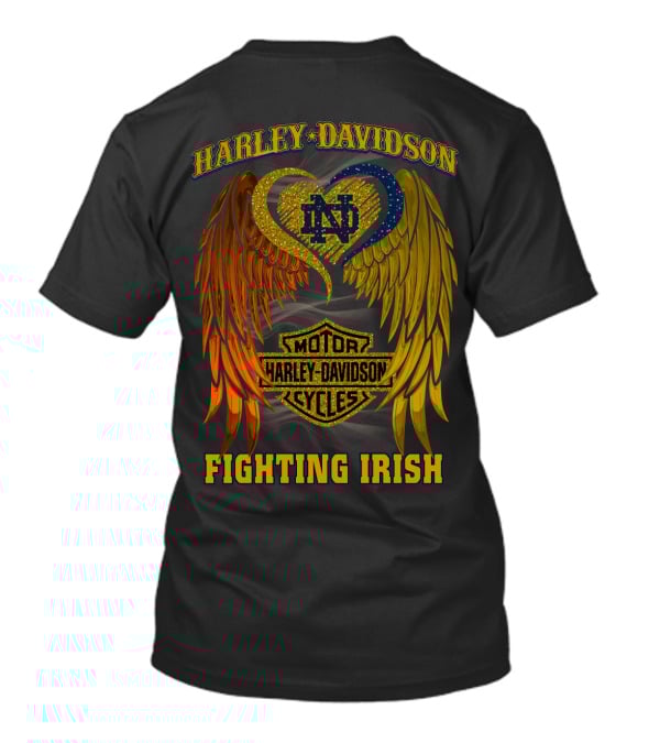 Harley Davidson Notre Dame Fighting Irish Motor Cycles T-Shirt