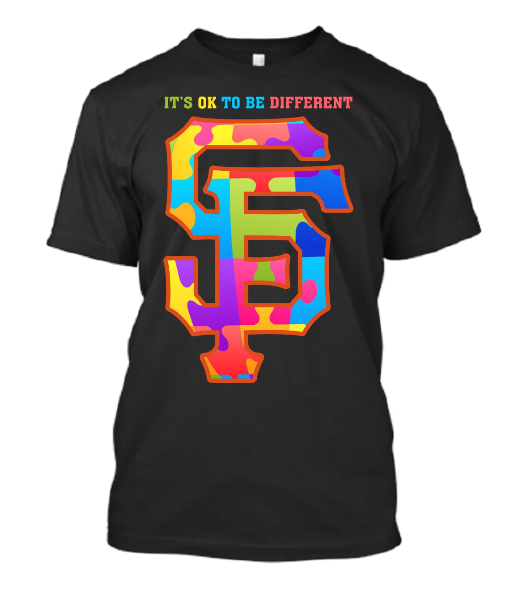 San Francisco Giants It's OK To Be Different Colorful T-Shirt