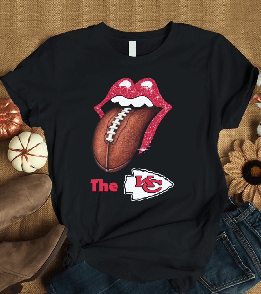 The KC Chiefs Football Lips T-Shirt