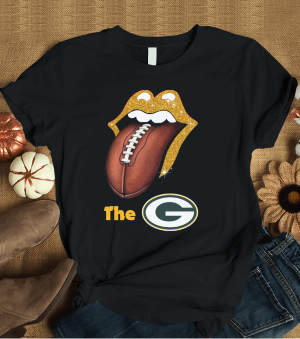 T-Shirt: The Smile Packers Football Glitter T-Shirt The Smile Packers Football Glitter T-Shirt