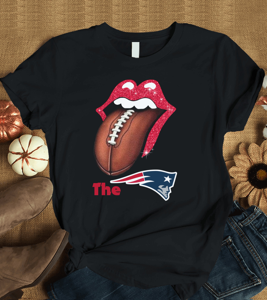 The SMILE Patriots Football Lips Fan T-Shirt