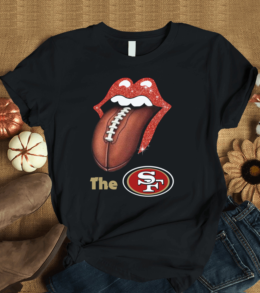 The Rolling 49ers Football Tongue T-Shirt