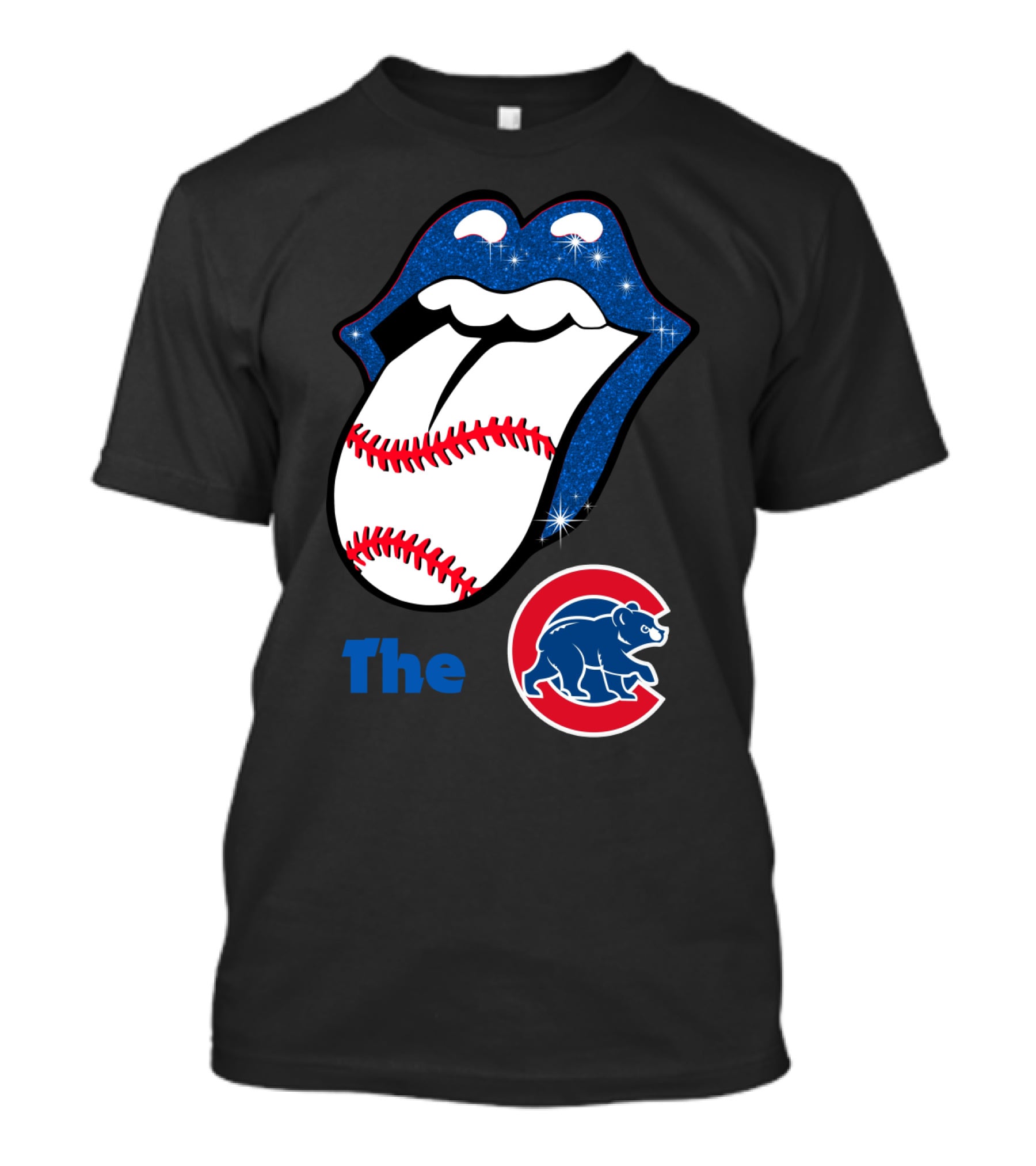The Smile Cubs Baseball Tongue And Bear T-Shirt