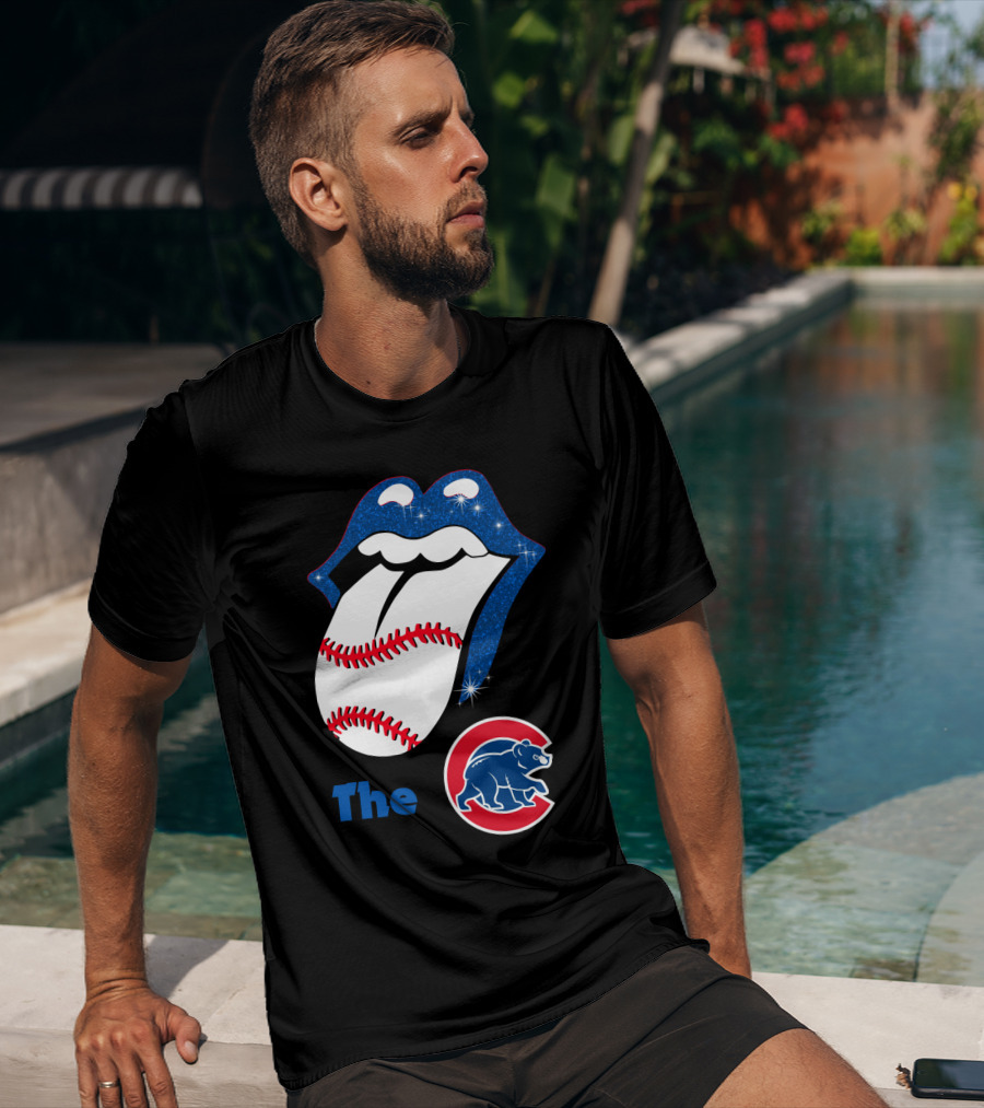 The Smile Cubs Baseball Tongue And Bear T-Shirt